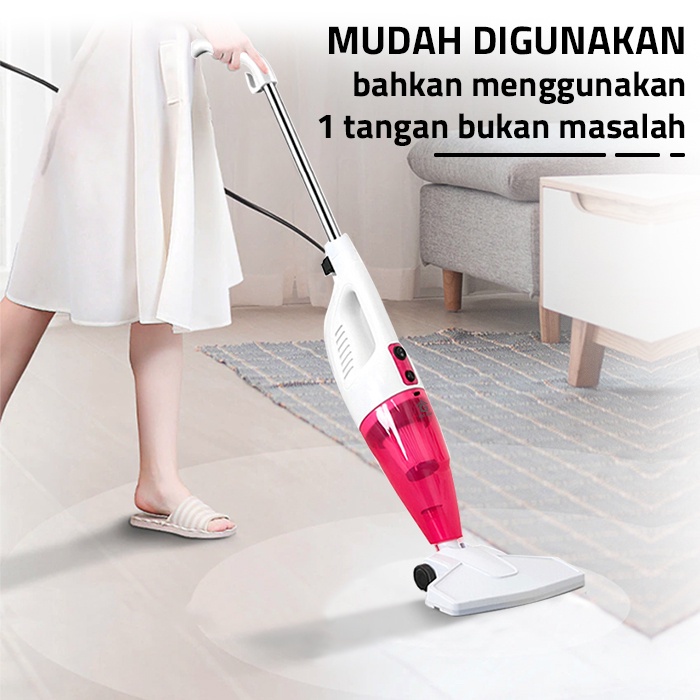 Vacuum Cleaner Penyedot Debu Vacuum Pembersih Debu 2 in 1 Pink Jinjing + Standing GOSHOP88