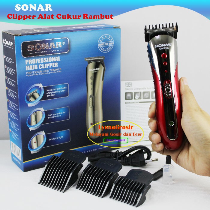 Alat Cukur Rambut Cukur Kumis Cukur Jenggot Sonar SN-5803 Mesin Cukur Cas Kualitas Bagus
