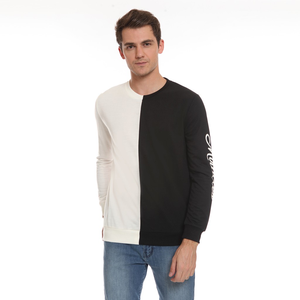 Parkson Centro - P&C Outfitters Boy Sweatshirt Half Outfitters Black - White