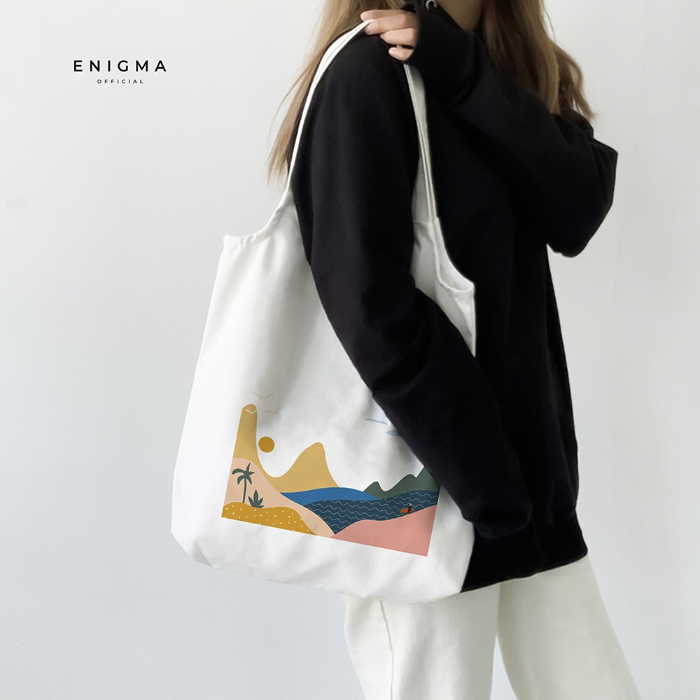 TERBARU TOTEBAG KANVAS PREMIUM ENIGMA TAS WANITA TOTE BAG WANITA TOTEBAG AESTHETIC