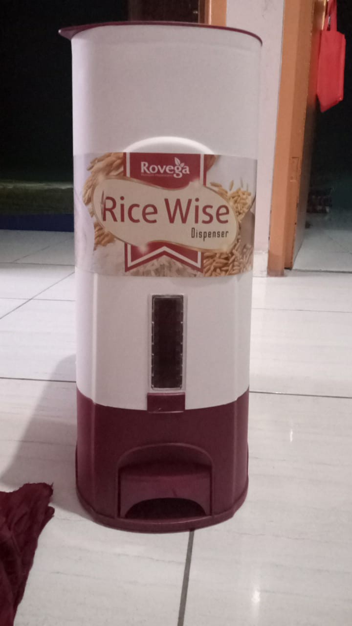 Rice Box Big Rovega/tempat Penyimpananan Beras 10kg/5kg