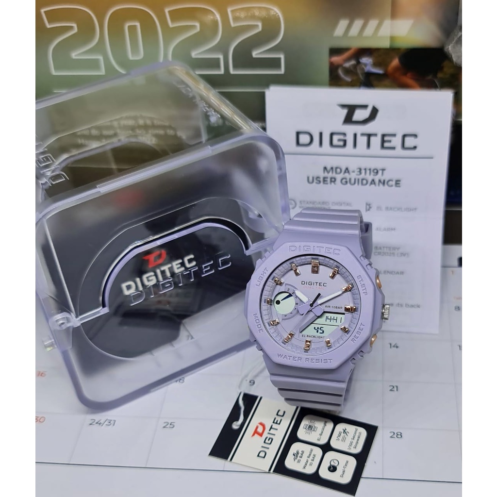 JAM TANGAN WANITA DIGITEC DA 3119 / Digitec 3119 / DG 3119 Original analog Digital water prof