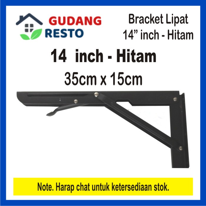 14&quot; inch Bracket Lipat / Siku / Engsel FOLDING Rak / Meja / DInding 14 INCI