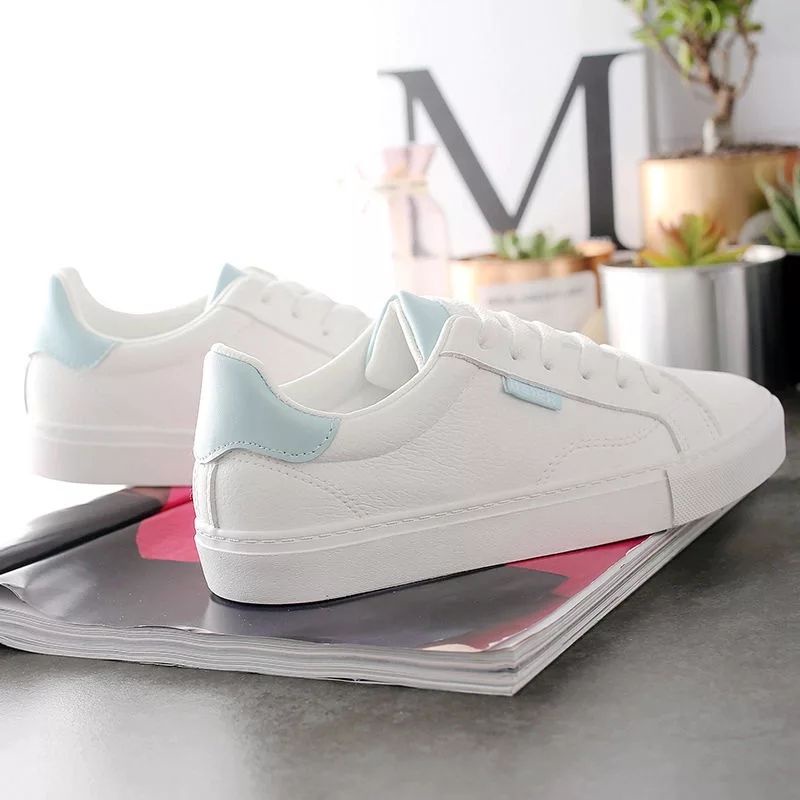 Bryan Jayden Sneakers Tali Putih Polos Kuliah Kerja Sekolah Sepatu Kets Wanita Unisex BO55-2