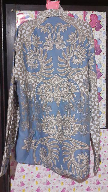 Nawasena Babyblue Kemeja Batik Pria Panjang Full Furing By Dewo
