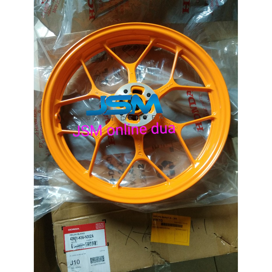 VELG RACING SONIC 150 SONIC150 ORI AHM BELAKANG ORANGE 42601-K56-N00ZA ORI ORIGINAL