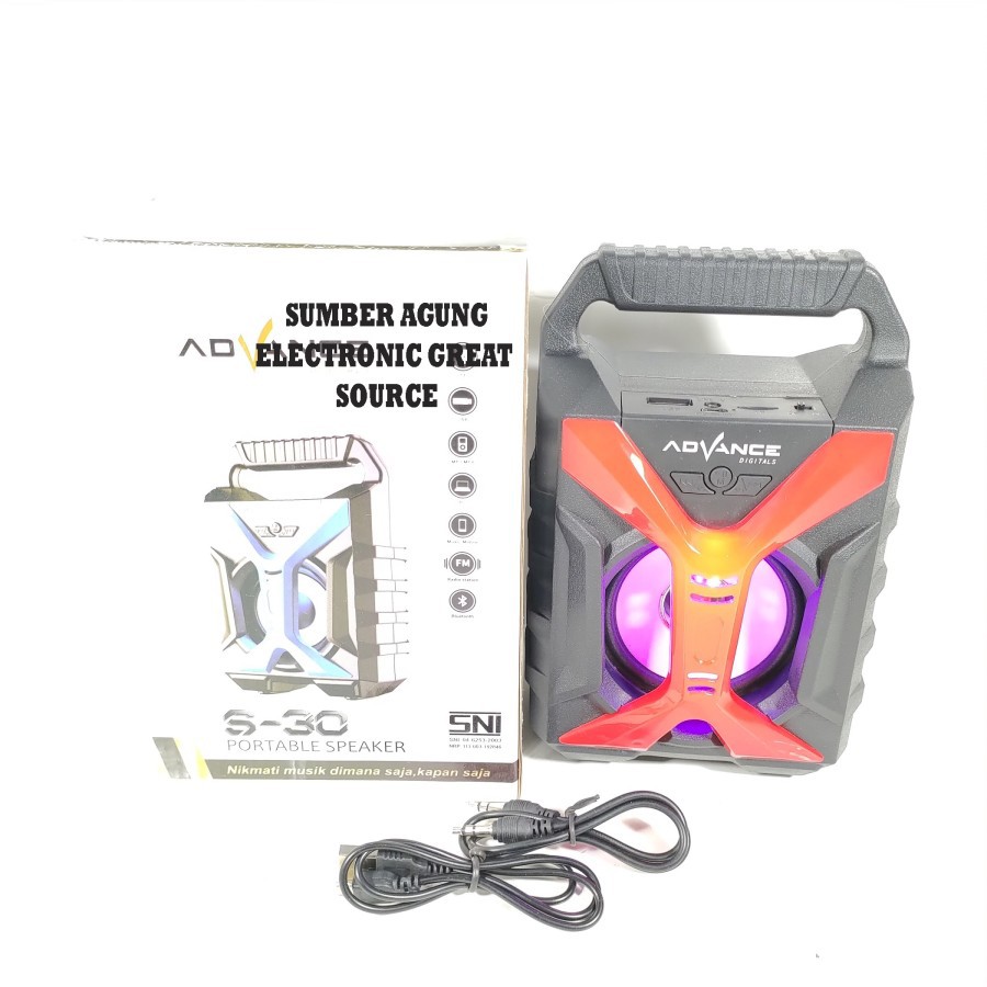 S30 Advance Portbable Speaker Bluetooth Cas Lampu Suara Enak