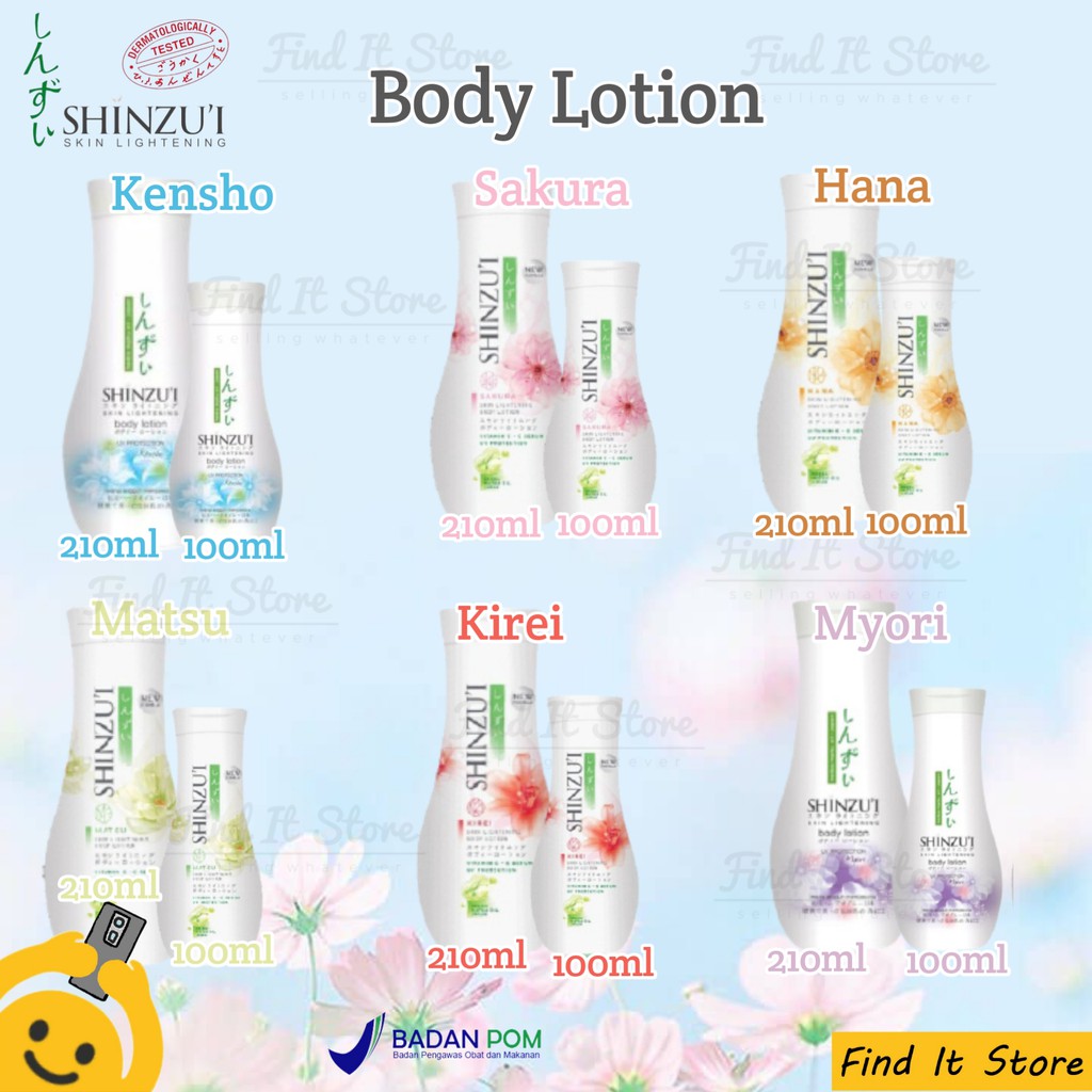 Shinzui Skin Lightening Body Lotion | Hand & Body Lotion 100ml 210ml BPOM