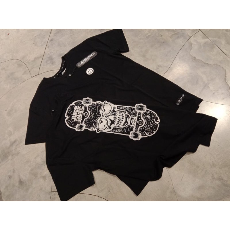 Kaos juice ematic skul skate black original