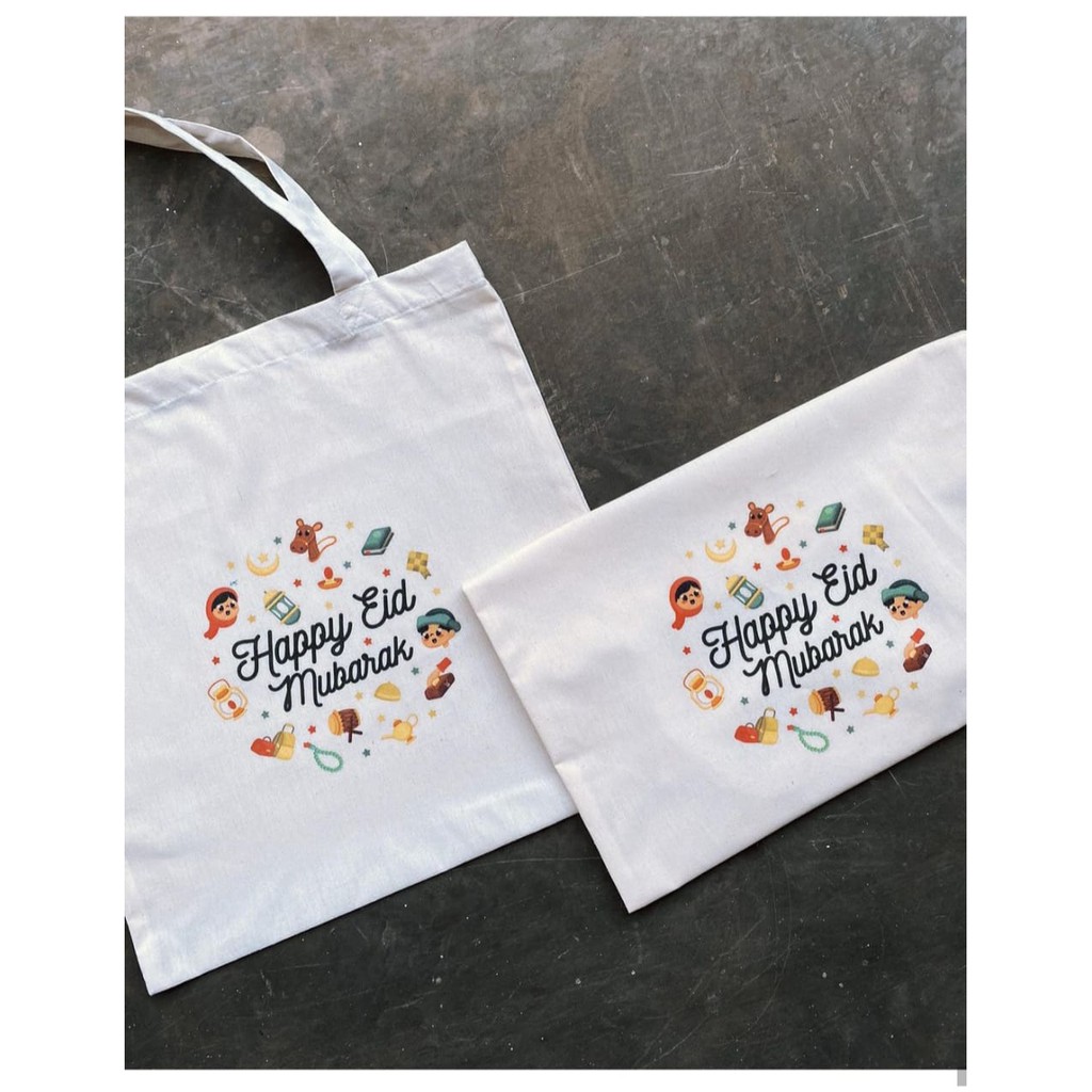 

Tas parcel lebaran idul fitri / Tas lebaran / Tote bag lebaran / goodie bag blacu uk 30×30×15