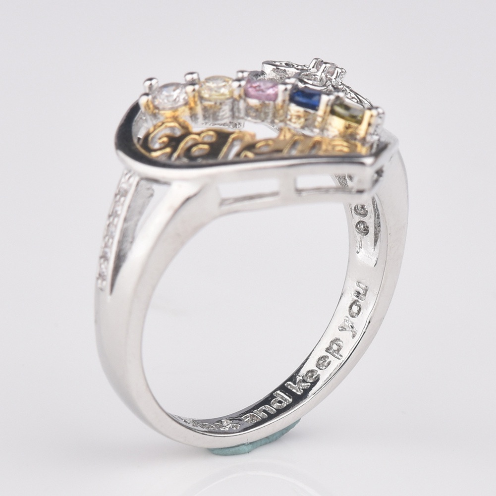 Hu Hu Hu Hu Hu Alat Bantu Pasang Kacamata♡ Cincin Desain Hati Hollow Hias Berlian Imitasi Untuk Hadiah Ulang Tahun