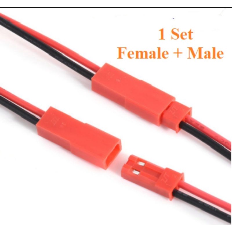 kabel baterai Li-po set JST connector 2 pin male female