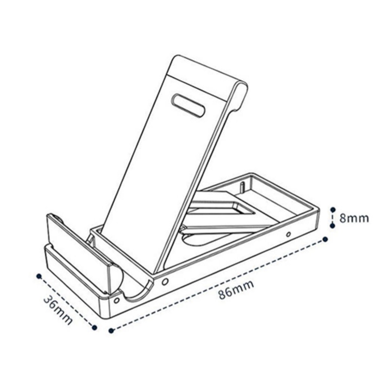 Bracket Stand Meja Lipat Mini Portable Adjustable Bahan Zinc Alloy Holder Handphone / Tablet Universal