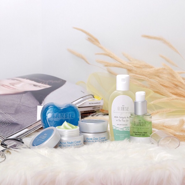 mia GLANSIE LUXURY BPOM ( Paket Acne + Serum Acne Prone Skin Blemish Gel )