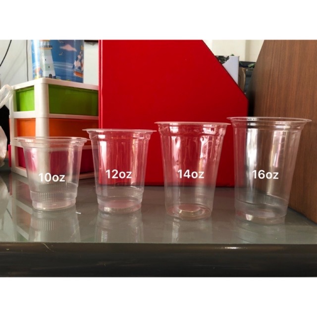 cup gelas plastik 10z 12oz 14oz 16oz