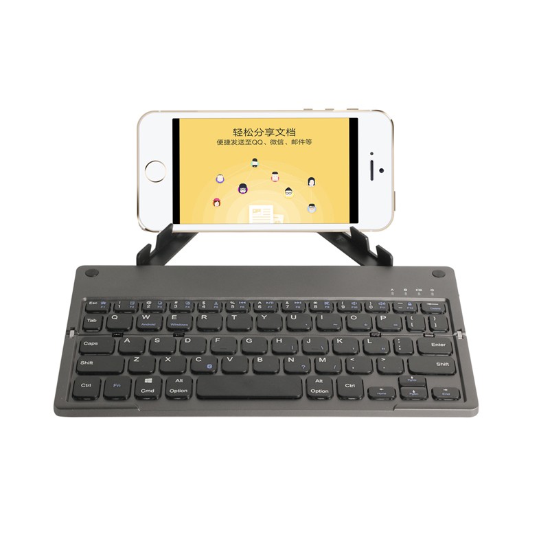 Keyboard Wireless Bluetooth Lipat With Holder for PC IOS Android