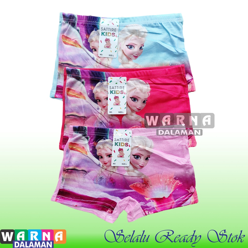 6 Pcs Celana Boxer Anak Perempuan Gambar Kartun Celana Dalam Anak Cewek Karakter Trendi | WARNA DALAMAN