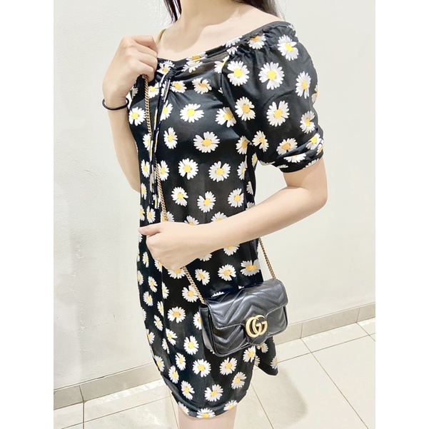 Dress Korea Daisy / Baju Dress Fashion Motif Bunga