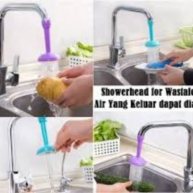 Sambungan Kran Air Wastafel Elastis Shower Keran Tambahan