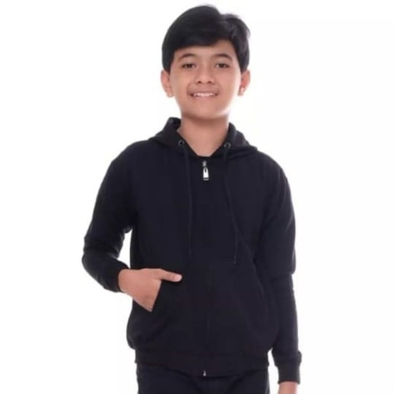 SONY KID'S Zipper || Jaket Hoodie Zipper II swaeter Polos Anak SZ S-M-LXL