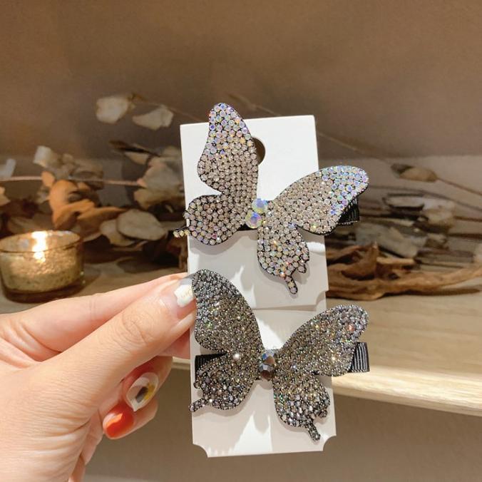 Jepit Rambut Berlian Imitasi Aksesoris Rambut Korea