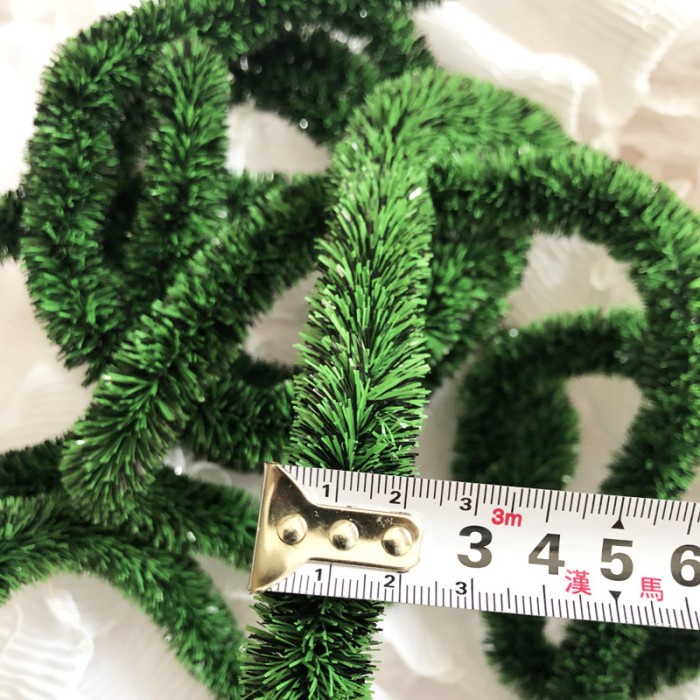 Daun Kawat Meteran Tinsel Natal Daun Hijau Lilit Serbaguna Murah CS-66 GROSIR