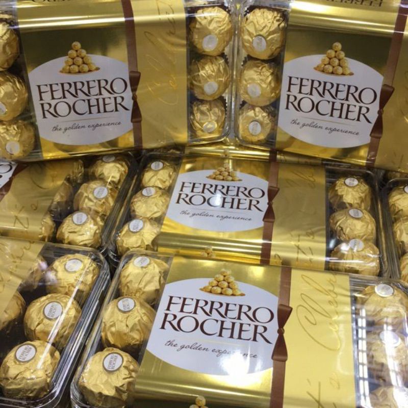 Ferrero Rocher isi 30pcs 375gr | Cokelat Kualitas Premium  | Cemilan Enak dan Lezat | Cokelat Standa