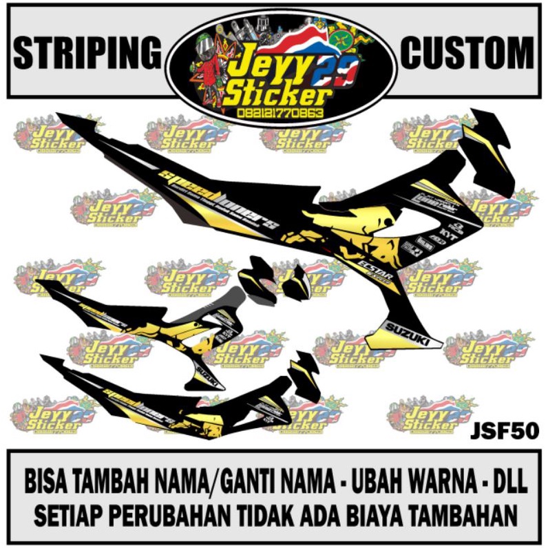 STRIPING STICKER CUSTOM SATRIA FU FACELIFT REDBULL SPEEDLONERS