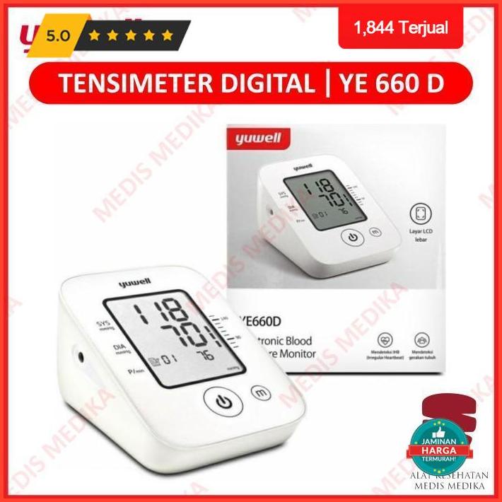Extra Cashback Tensimeter Digital Yuwell Ye660D Alat Ukur Tensi Cek Tekanan Darah Termurah