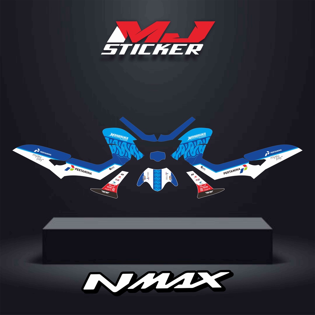 Custom DECAL NMAX OLD 155 Motif Pertamina Mandalika