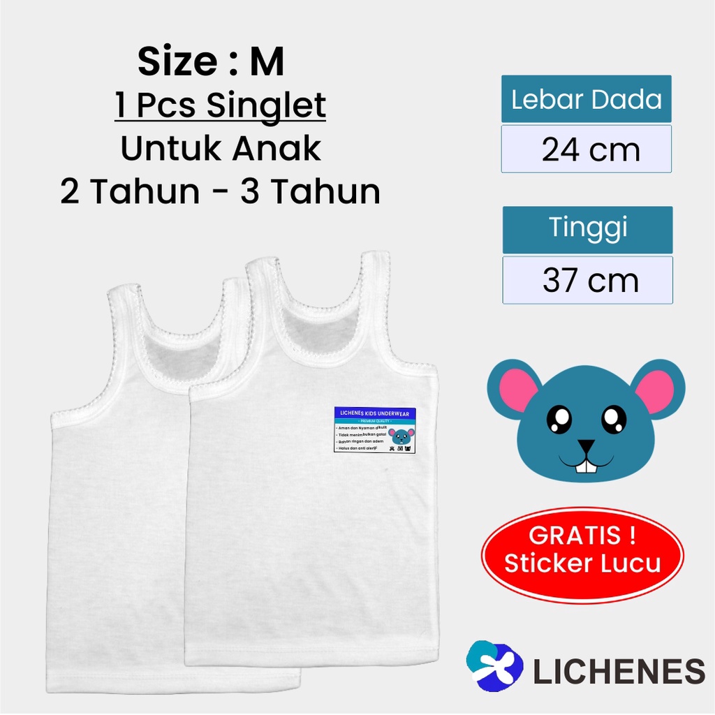 Kaos dalam anak singlet usia 1-7 thn (paket isi 5)