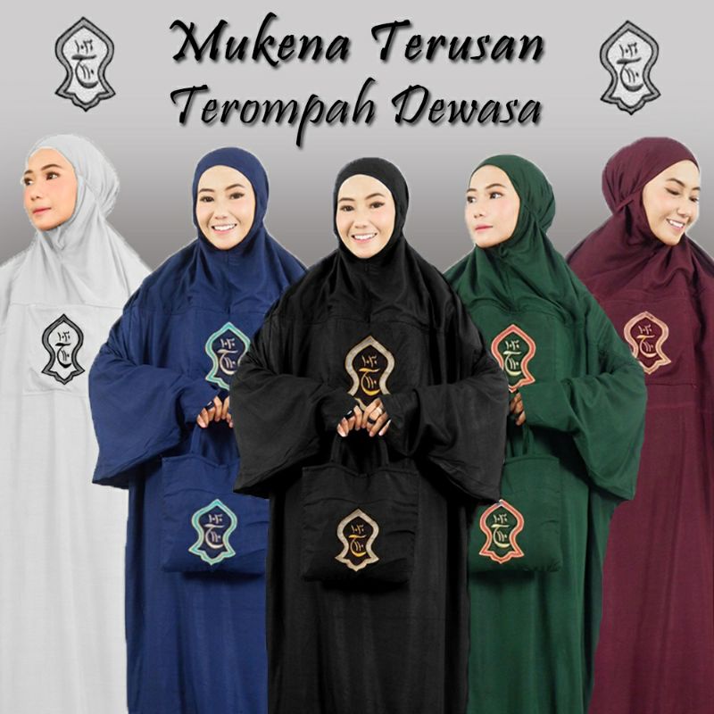 mukena Hadramaut terusan/ terompah jumbo /mukena dewasa rayon jumbo