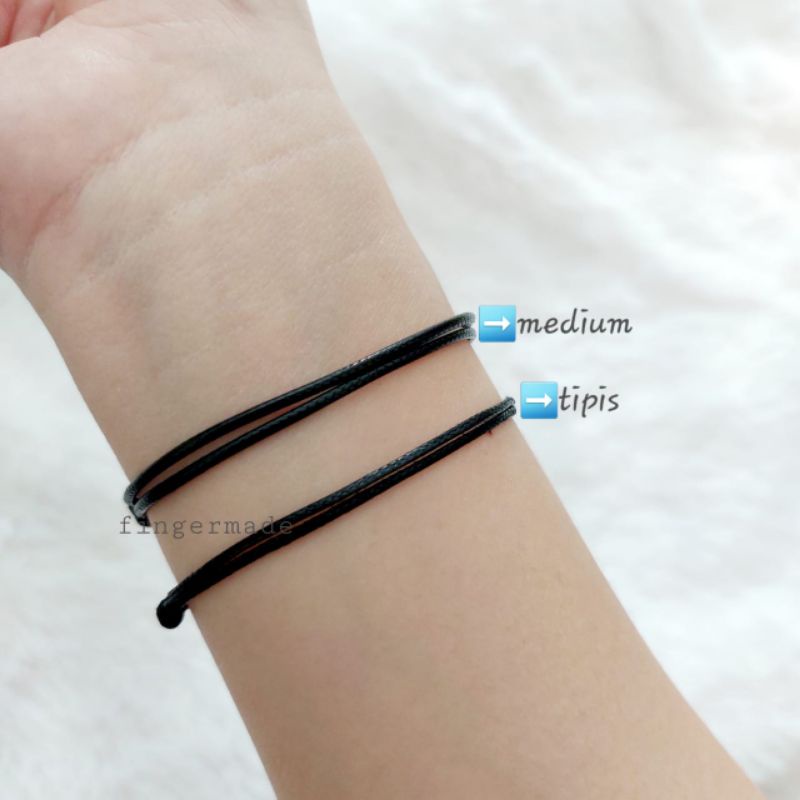 Fingermade Gelang Tali Kulit Super Tipis Gelang Kaki