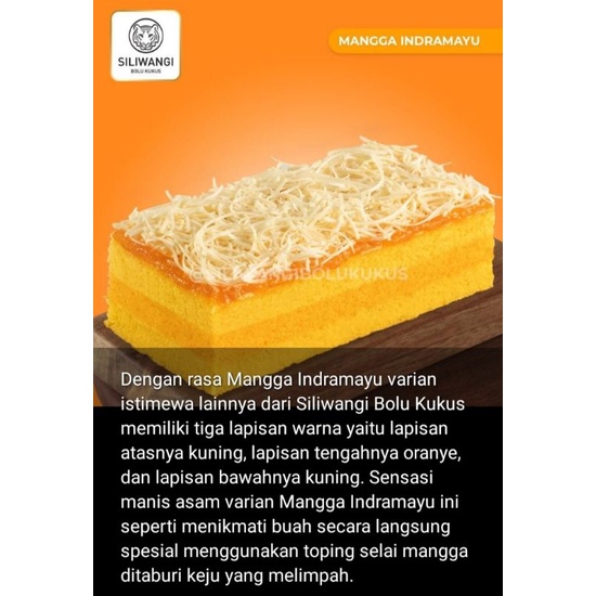 

Bolu Kukus Siliwangi Klasik Mangga Indramayu