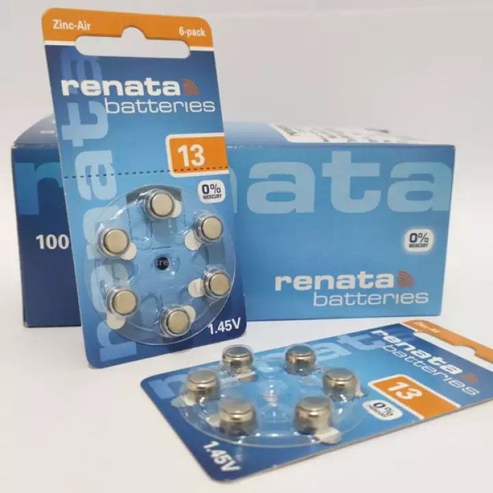 Renata 13 PR48 AG5 (6 Pcs) Baterai Alat Bantu Dengar Beurer HA20 Dan HA50