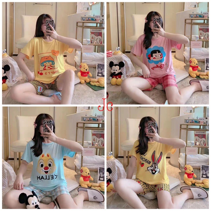 JC- Stelan Piyama Oversize HP / Piyama Import BigSize HP / Stelan Piyama Korean Style