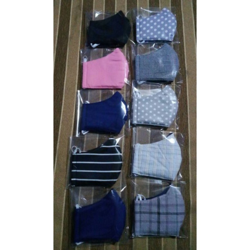 Masker kain lapis busa (3 lapis)