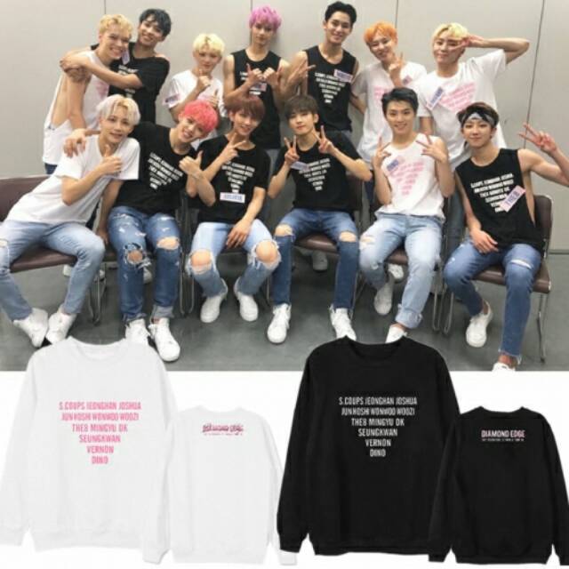SWEATER SEVENTEEN KAOS SEVENTEEN T-SHIRT CUSTOM SWEATER KPOP JOSHUA MINGYU VERNON DINO DIAMOND EDGE