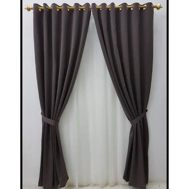 Gorden hordeng jadian polos minimalis jendela pintu modern