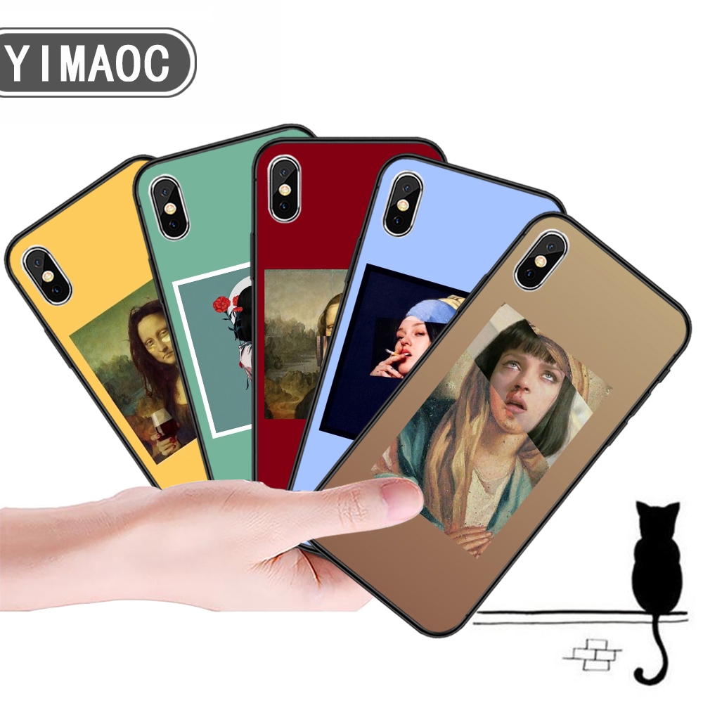 Soft Case Motif Meme Lukisan Monalisa Untuk Iphone 6 6s 7 8 Plus X