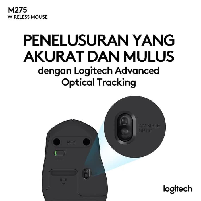 LOGITECH M275 MOUSE WIRELESS ORIGINAL BLACK