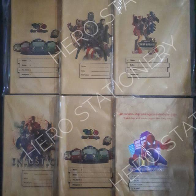 

Sampul buku coklat kuarto robot transformer tayo