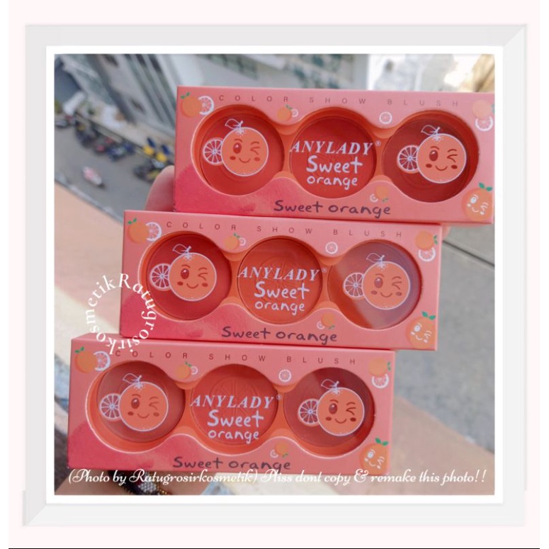 BLUSH ON SWEET ORANGE/PEACH ANYLADY 3 WARNA NO.738/WATERMLEON NO.968
