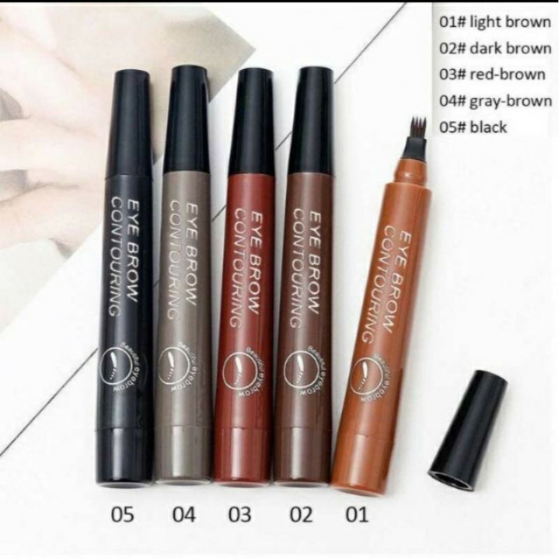 SUAKE  ANTI AIR DAN TAHAN LAMA  PENSIL ALIS TINT MY 4 TIP WATERPROOF EYEBROW  CETAR - NyuMil Store