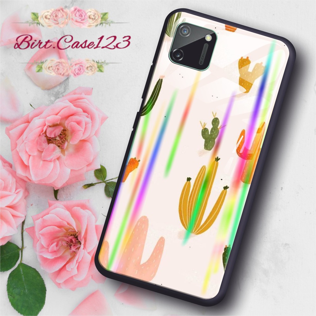 BC Case gambar KAKTUS back case glass aurora oppo a3s a31 a7 f9 a5s a71 a83 f1s f5 f7 a91 a92 a5 ETC