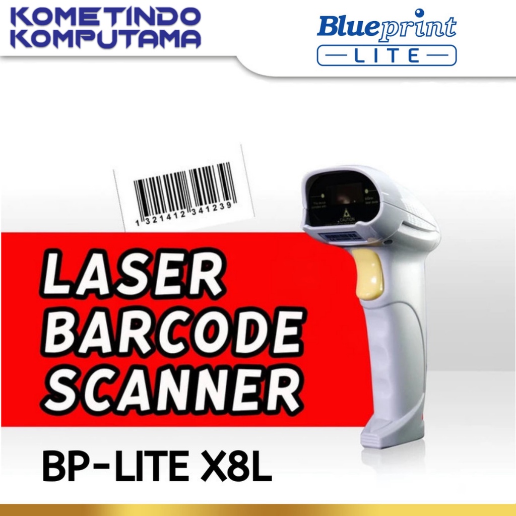 BP-LITEX8L Barcode Scanner Laser 1D Auto Sensing USB LITE BLUEPRINT LITE X8L