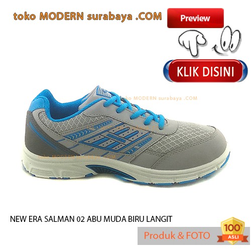 NEW ERA SALMAN 02 ABU MUDA BIRU LANGIT sepatu olahraga running kets pria sneakers