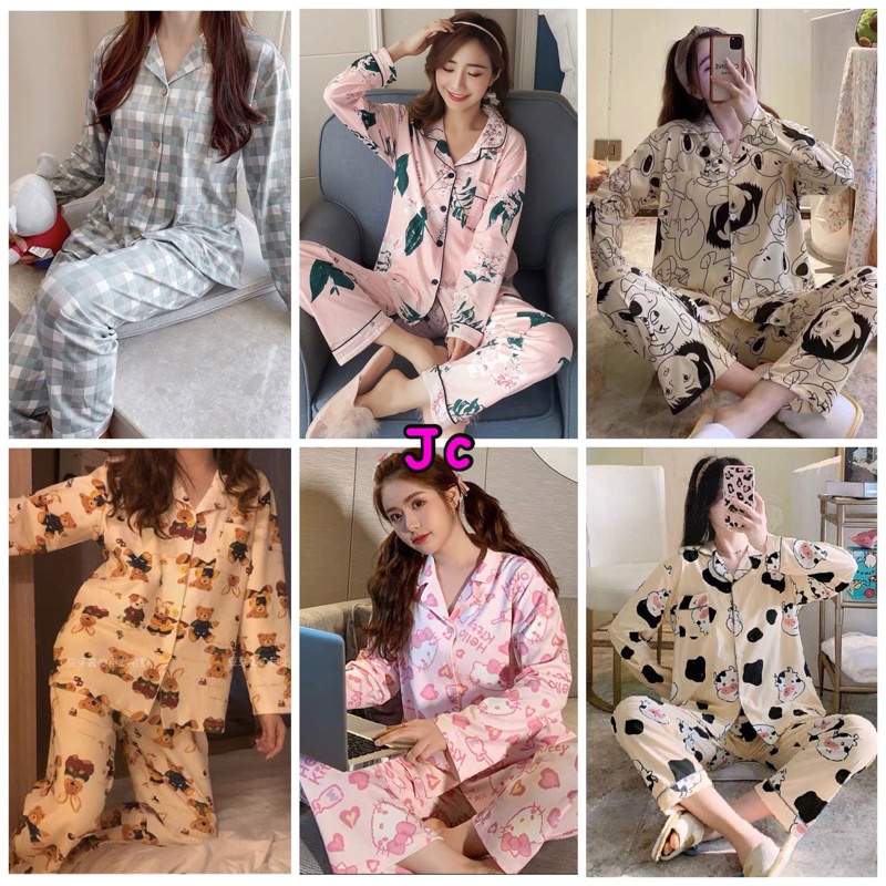 JC - Piyama Premium PP / Piyama wanita kekinian / Piyama wanita import murah