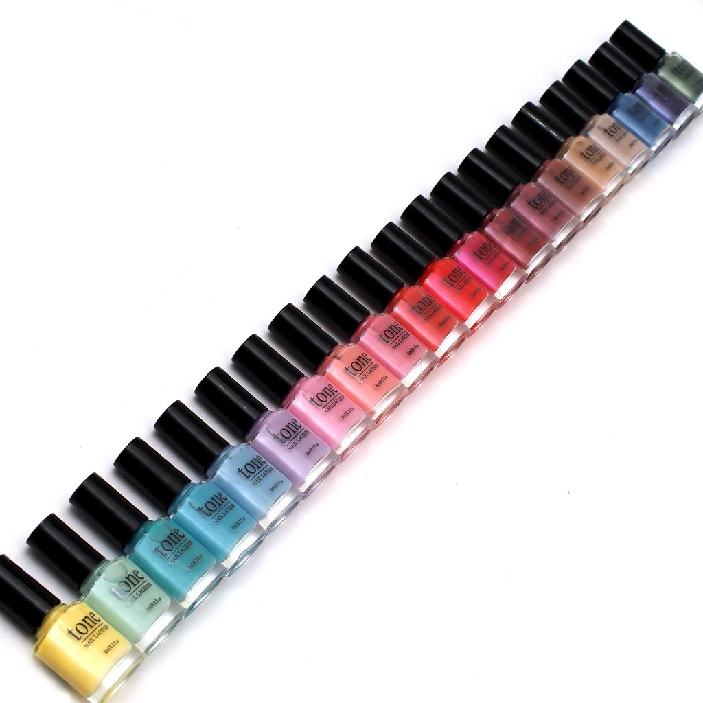 Kutek TONE Nail Polish BPOM Seri Warna Pastel Soft Mixed Color High Quality Paling Lengkap