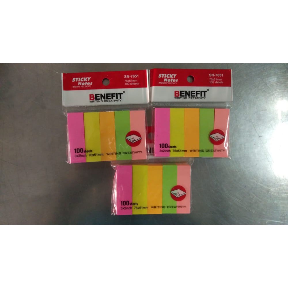 

BENEFIT POST-IT/STICKY NOTES 5W